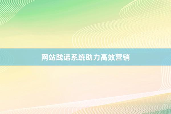 网站践诺系统助力高效营销